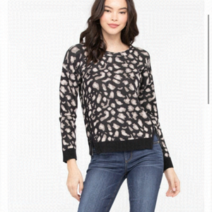 Ricki's Animal Pattern Side Zip Sweater M